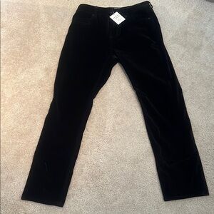 NWT Kate Spade Broome Street black  Velvet Pants
